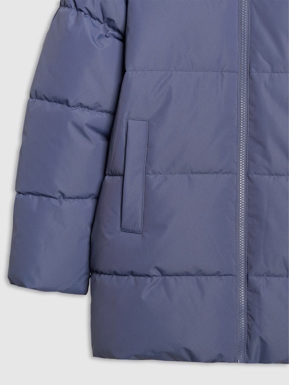 Chłopięca kurtka puchowa pikowana 4F 4FJRAW25TDJAM0805 - granatowa