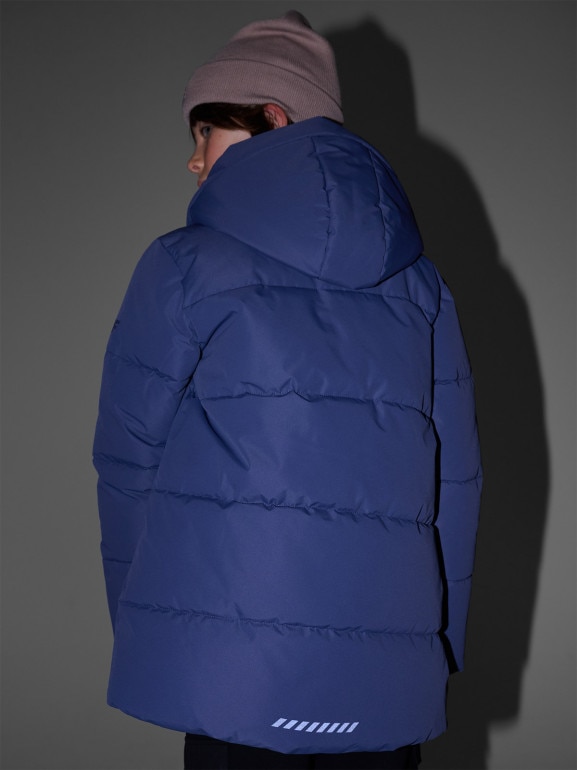Chłopięca kurtka puchowa pikowana 4F 4FJRAW25TDJAM0805 - granatowa