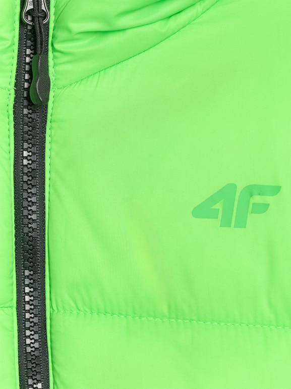 Chłopięca kurtka puchowa pikowana 4F 4FJRAW25TDJAM0809 - zielona