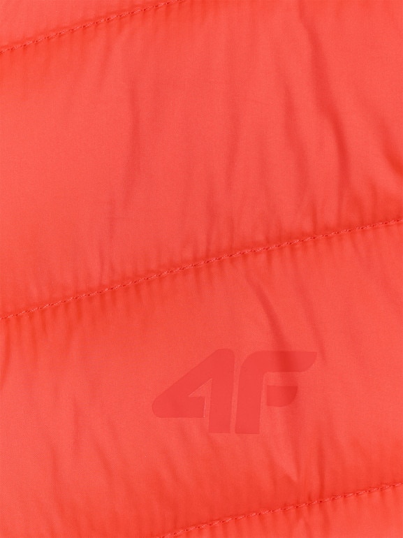 Chłopięca kurtka puchowa pikowana 4F 4FJRAW25TDJAM0819 - czerwona