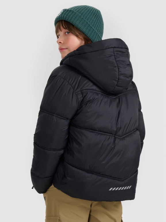 Chłopięca kurtka puchowa pikowana 4F 4FJRAW25TDJAM0821 - czarna