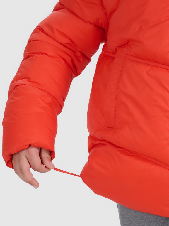 Chłopięca kurtka puchowa pikowana 4F 4FJRAW25TDJAM0821 - czerwona
