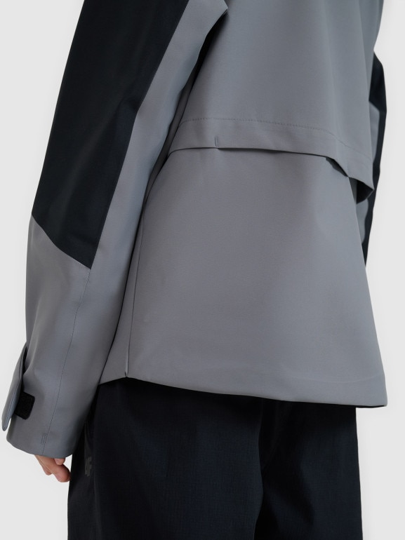 Chłopięca kurtka trekkingowa membrana 5000 4F 4FJWSS25TTJAM681 - szara