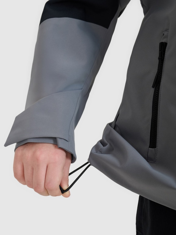 Chłopięca kurtka trekkingowa membrana 5000 4F 4FJWSS25TTJAM681 - szara