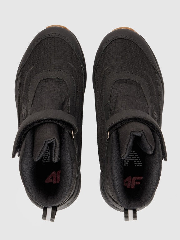 Chłopięce buty zimowe śniegowce 4F 4FJRAW25FSBSM034 - czarne