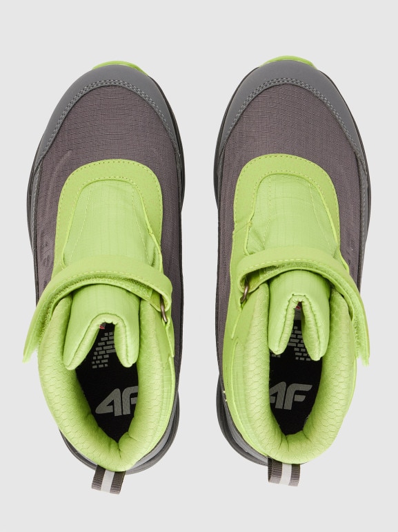 Chłopięce buty zimowe śniegowce 4F 4FJRAW25FSBSM034 - czarne