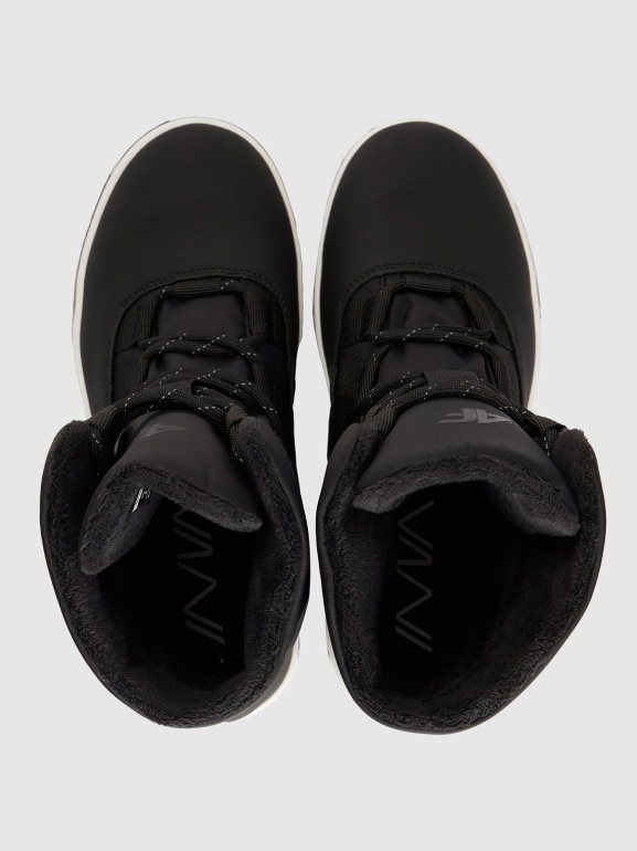 Chłopięce buty zimowe śniegowce 4F 4FJRAW25FSBSM035 - czarne