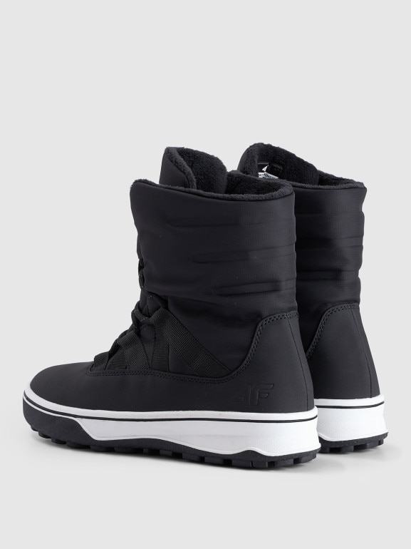 Chłopięce buty zimowe śniegowce 4F 4FJRAW25FSBSM035 - czarne