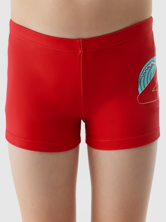 Chłopięce kąpielówki 4F 4FJWSS25USWTM036 - czerwone 