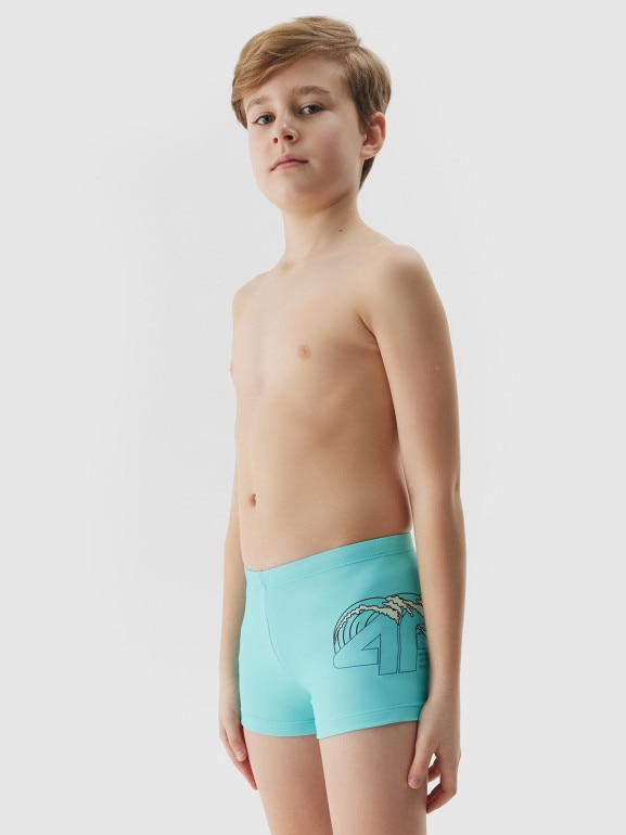 Chłopięce kąpielówki 4F 4FJWSS25USWTM036 - turkusowe 