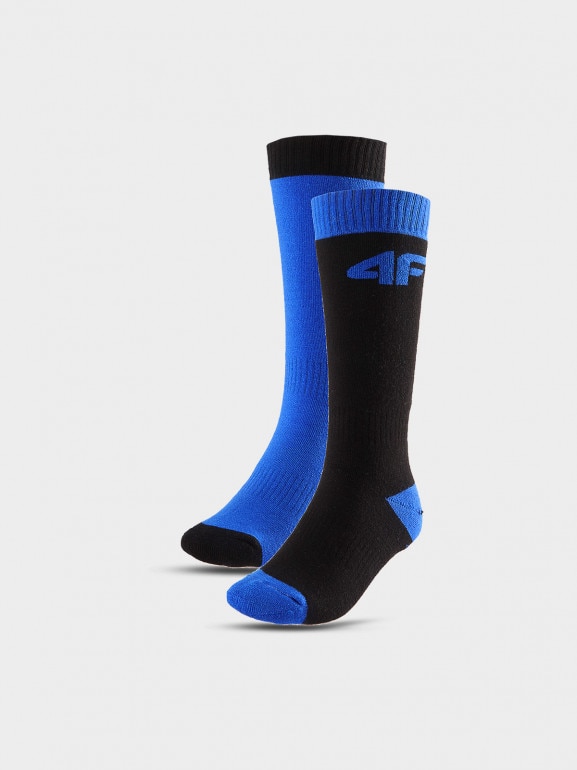 Chłopięce skarpetki narciarskie 4F 4FJWAW24UFSOM145 - multikolor