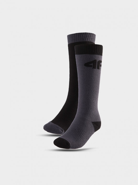 Chłopięce skarpetki narciarskie 4F 4FJWAW24UFSOM145 - multikolor