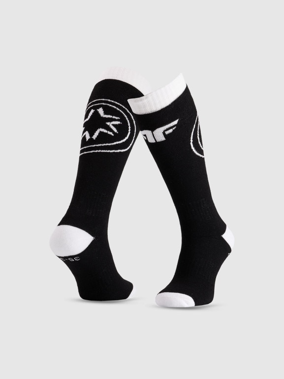 Chłopięce skarpetki narciarskie 4F 4FJWAW25UFSOM223 - czarne