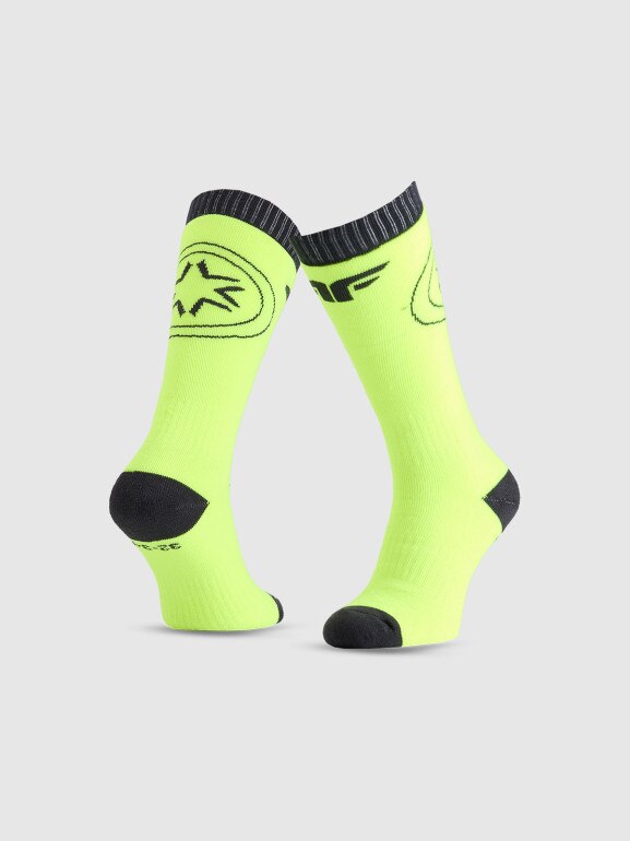 Chłopięce skarpetki narciarskie 4F 4FJWAW25UFSOM223 - zielone