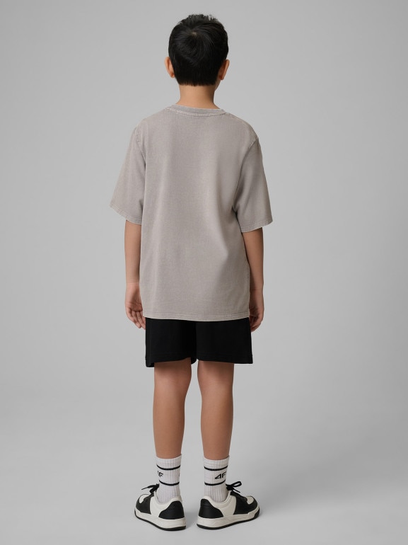 Chłopięce spodenki dresowe 4F 4FJRSS26TSHOM0866 - czarne