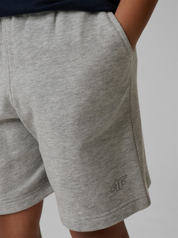 Chłopięce spodenki dresowe 4F 4FJRSS26TSHOM0866 - szare
