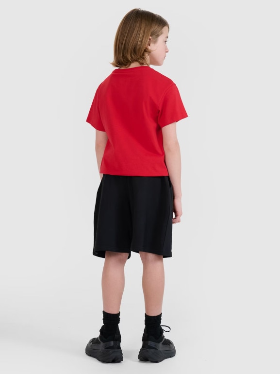 Chłopięce spodenki dresowe 4F 4FJWMM00TSHOM629 - czarne