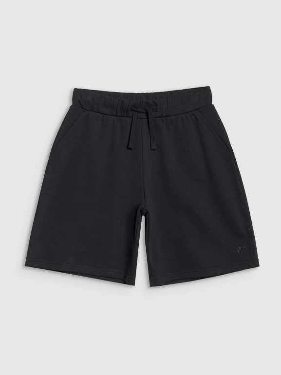 Chłopięce spodenki dresowe 4F 4FJWMM00TSHOM629 - czarne