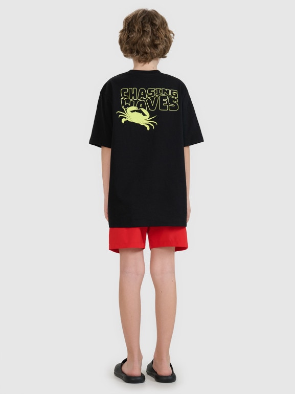 Chłopięce spodenki plażowe 4F 4FJRMM00UBDSM110 - czerwone