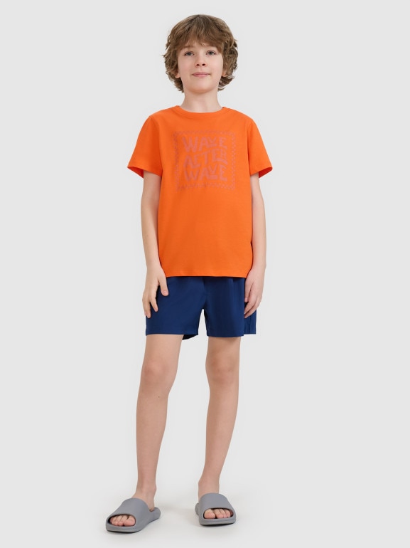 Chłopięce spodenki plażowe 4F 4FJRMM00UBDSM110 - granatowe