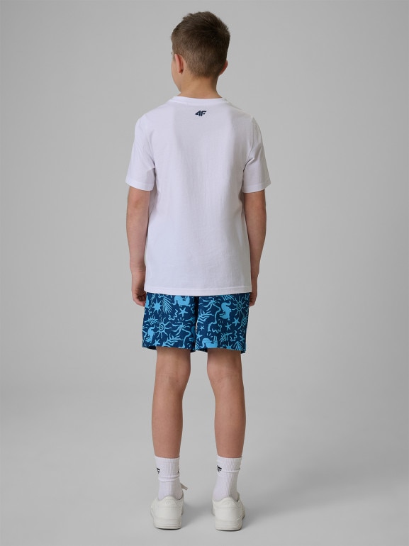 Chłopięce spodenki plażowe 4F 4FJRSS26UBDSM211 - niebieskie 
