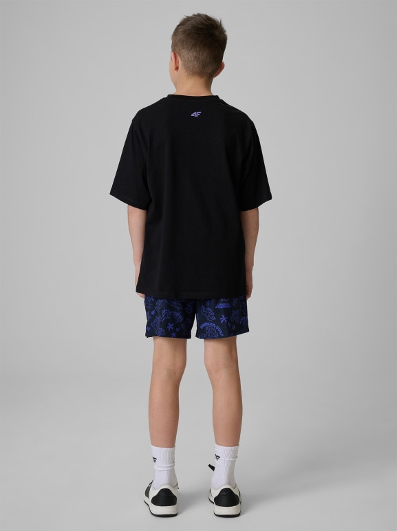 Chłopięce spodenki plażowe 4F 4FJRSS26UBDSM215 - czarne