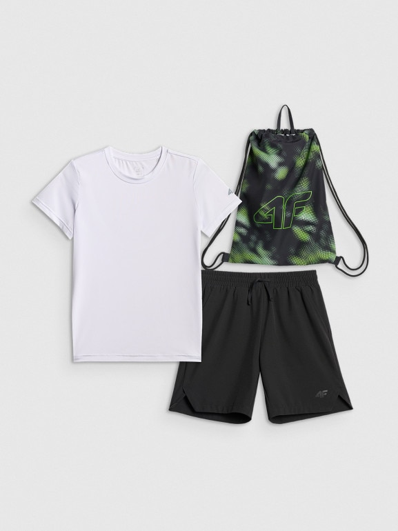 Chłopięce spodenki treningowe 4F 44FJRSS26TFSHM1751 - czarne