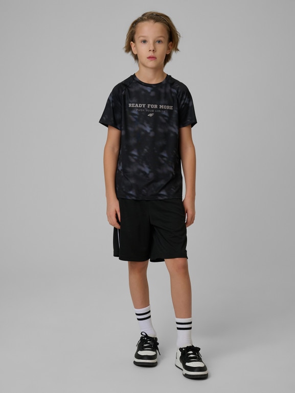Chłopięce spodenki treningowe 4F 4FJRSS26TFSHM1693 - czarne