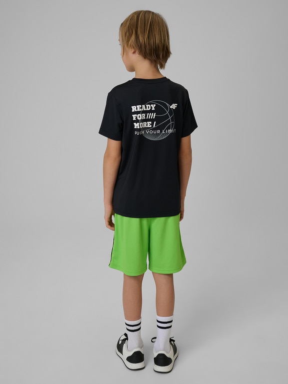 Chłopięce spodenki treningowe 4F 4FJRSS26TFSHM1693 - zielone