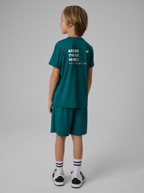 Chłopięce spodenki treningowe 4F 4FJRSS26TFSHM1693 - zielone