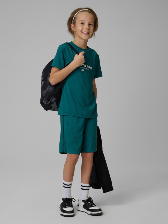 Chłopięce spodenki treningowe 4F 4FJRSS26TFSHM1693 - zielone