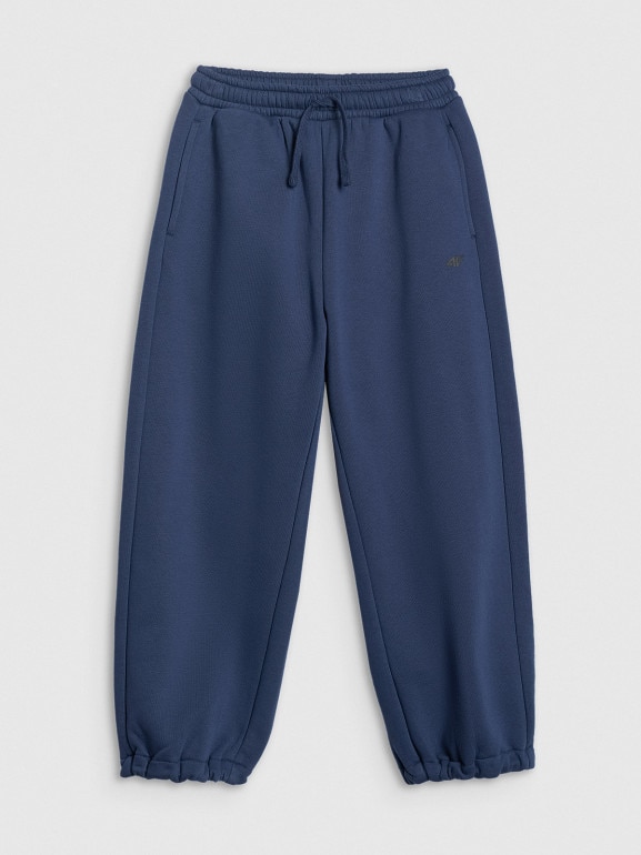Chłopięce spodnie dresowe 4F 4FJRSS26TTROM1731 - granatowe