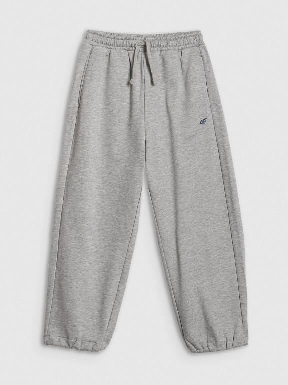 Chłopięce spodnie dresowe 4F 4FJRSS26TTROM1731 - szare