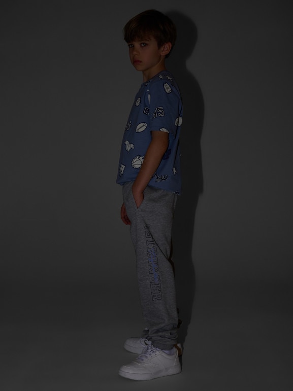 Chłopięce spodnie dresowe 4F 4FJRSS26TTROM1733 - szare