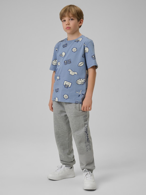 Chłopięce spodnie dresowe 4F 4FJRSS26TTROM1733 - szare