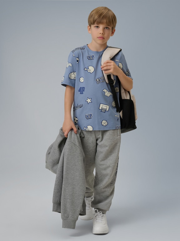 Chłopięce spodnie dresowe 4F 4FJRSS26TTROM1733 - szare