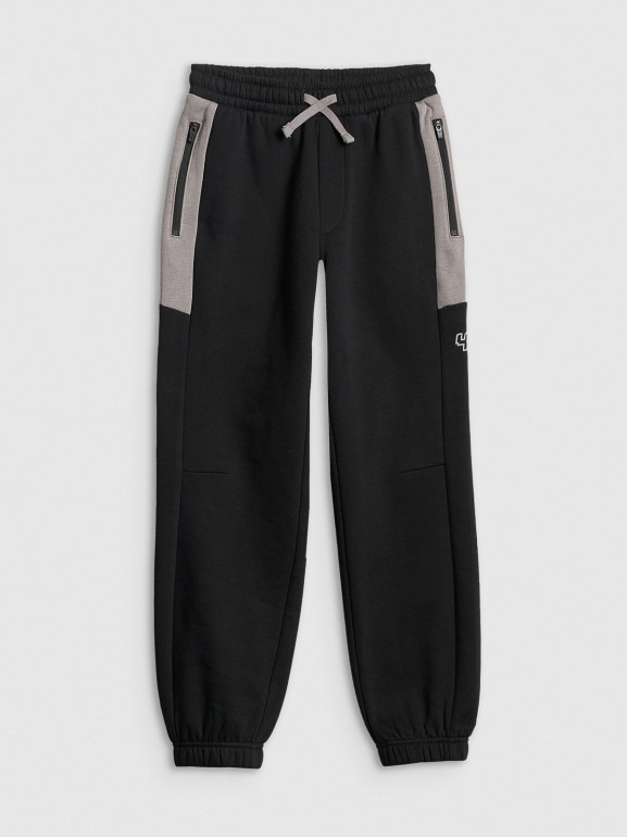 Chłopięce spodnie dresowe 4F 4FJRSS26TTROM1874 - czarne