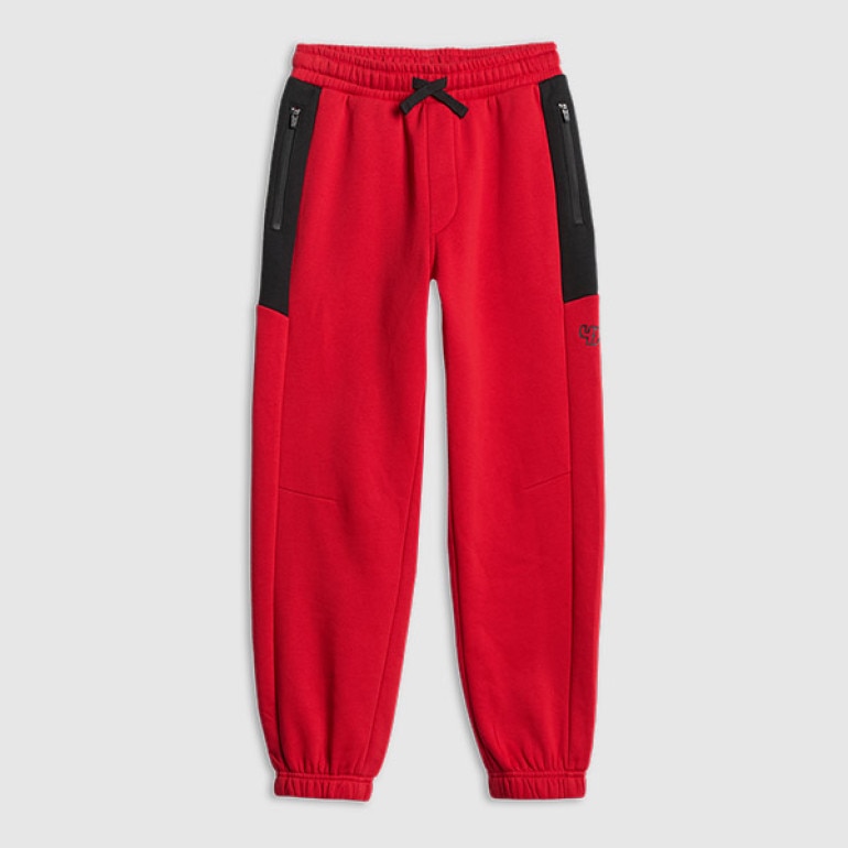 Chłopięce spodnie dresowe 4F 4FJRSS26TTROM1874 - czerwone