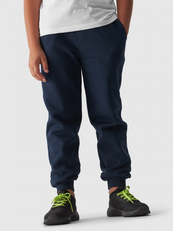 Chłopięce spodnie dresowe 4F 4FJWMM00TTROM0811 - granatowe