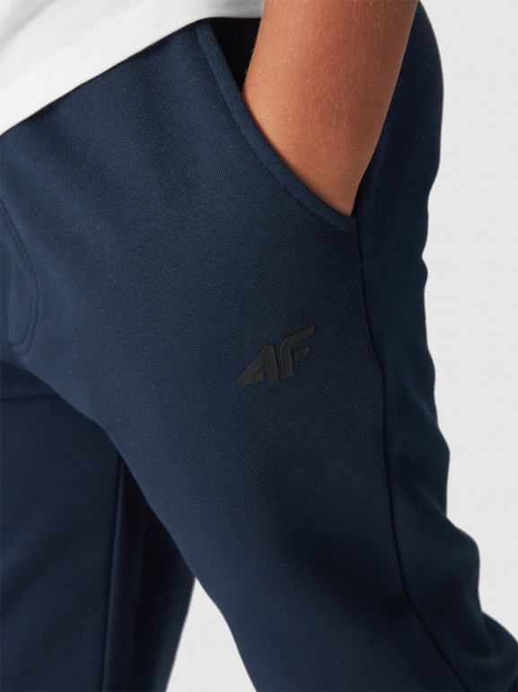 Chłopięce spodnie dresowe 4F 4FJWMM00TTROM0811 - granatowe