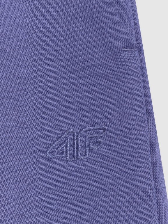 Chłopięce spodnie dresowe joggery 4F 4FJRAW25TTROM1634 - niebieskie