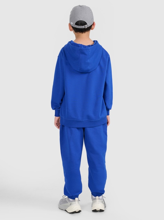 Chłopięce spodnie dresowe joggery 4F 4FJRAW25TTROM1634 - niebieskie