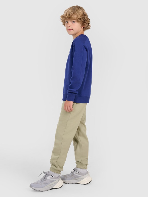 Chłopięce spodnie dresowe joggery 4F 4FJRAW25TTROM1634 - zielone