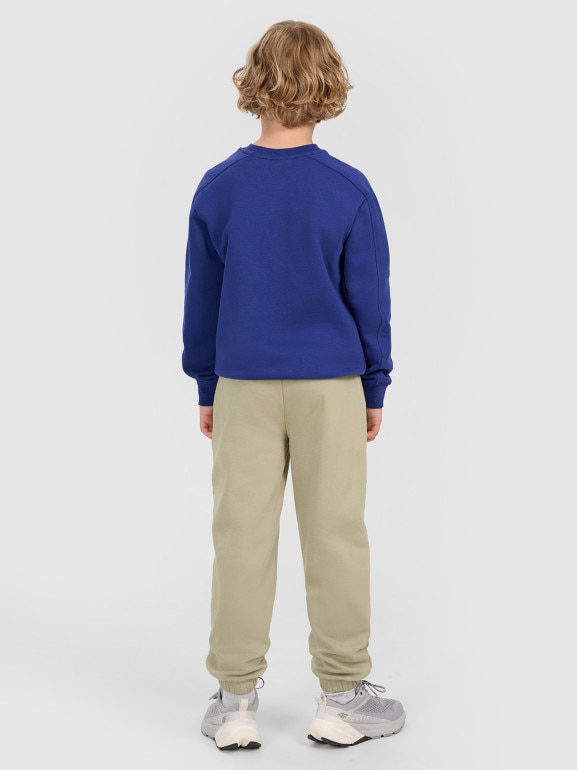 Chłopięce spodnie dresowe joggery 4F 4FJRAW25TTROM1634 - zielone