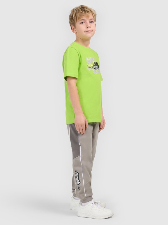 Chłopięce spodnie dresowe joggery 4F 4FJRSS26TTROM1873 - szare