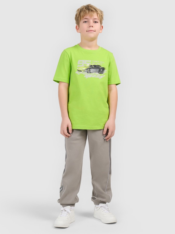 Chłopięce spodnie dresowe joggery 4F 4FJRSS26TTROM1873 - szare