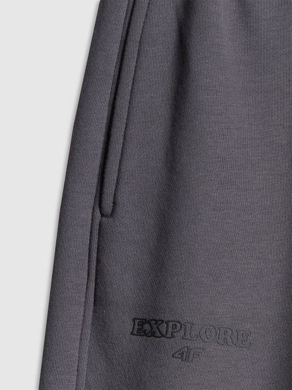 Chłopięce spodnie dresowe joggery 4F 4FJRSS26TTROM1896 - szare