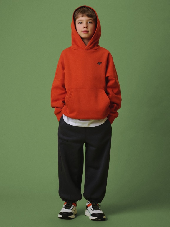 Chłopięce spodnie dresowe joggery 4F 4FJRSS26TTROM1896 - szare