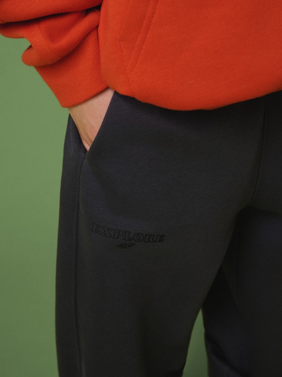 Chłopięce spodnie dresowe joggery 4F 4FJRSS26TTROM1896 - szare