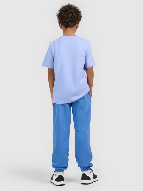 Chłopięce spodnie dresowe joggery 4F 4FJWSS26TTROM1506 - niebieskie